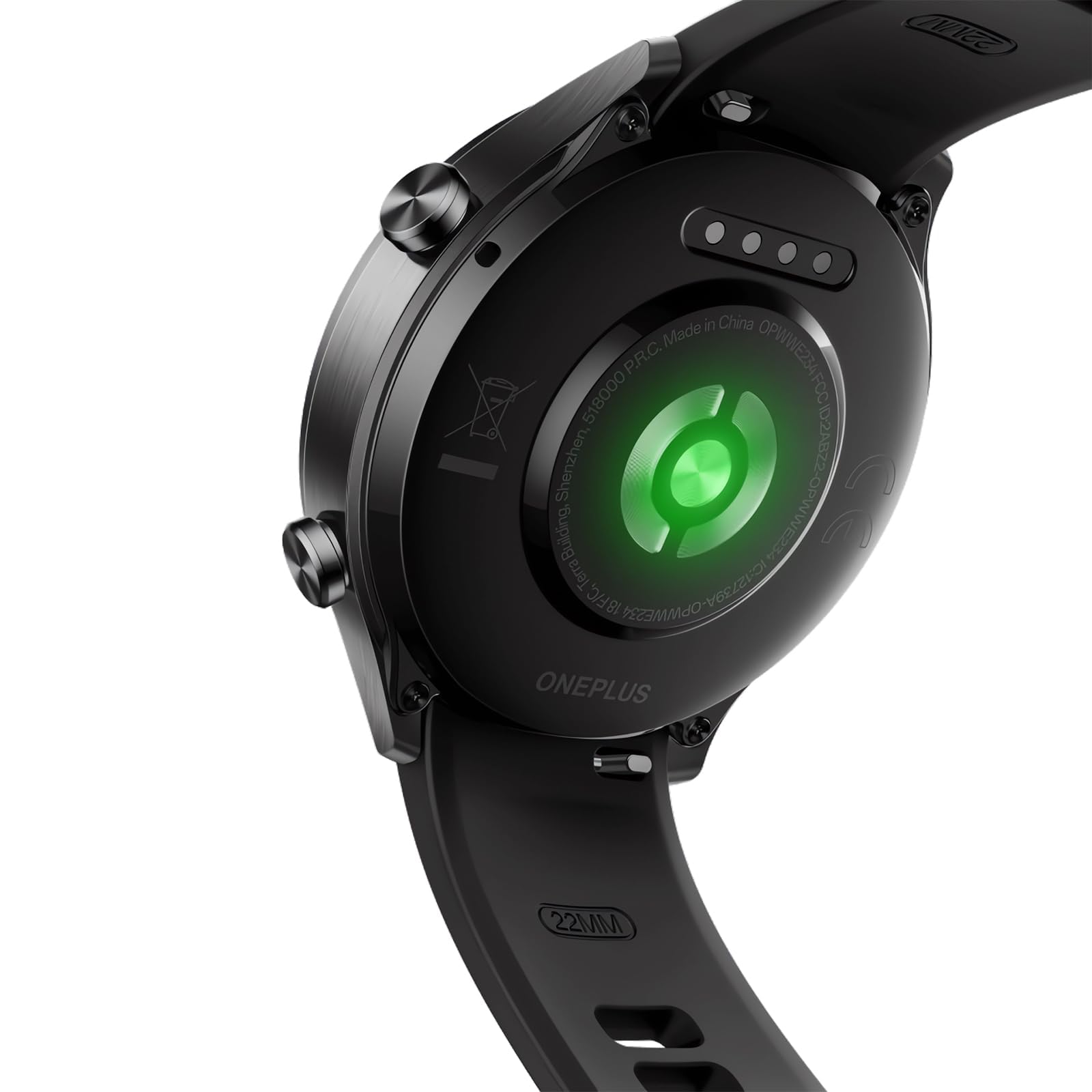 OnePlus Reloj Inteligente Watch 2R Fitness Wellness con GPS de Doble frecuencia, 32 GB de Almacenamiento, autonomía de 100 Horas, estanqueidad 5ATM, Seguimiento de Salud, Pantalla AMOLED, Gris Acero