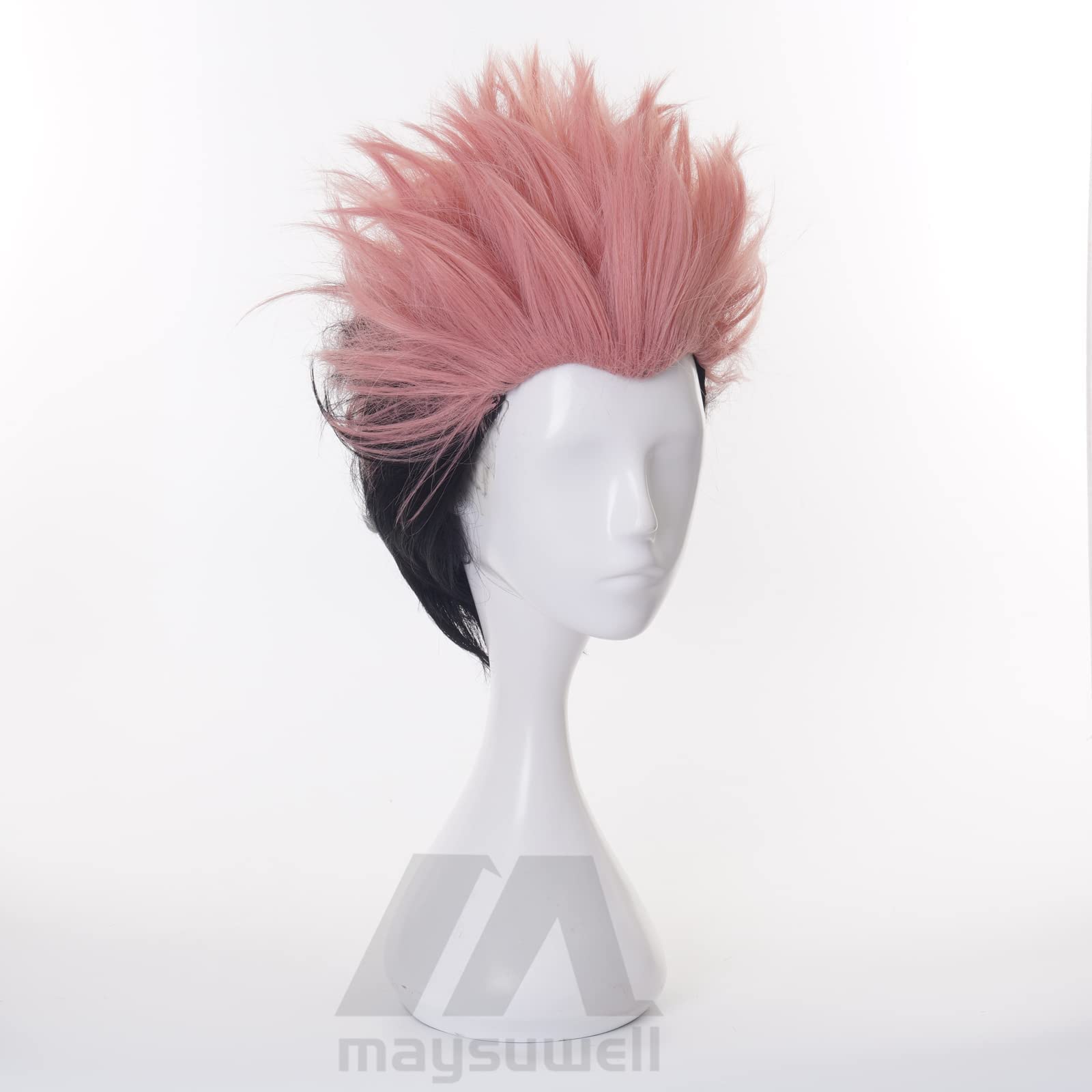 Orange Pink Mixed Black Short Cosplay Costume Hairs for Men Halloween Cos Anime Role Play Party Replacement Wig - Image 3