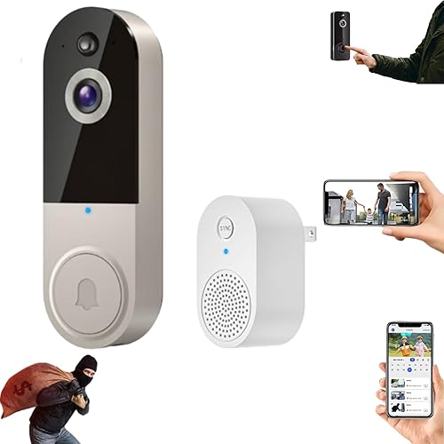 Puerta segura la forma más inteligente de proteger tu hogar, cámara inalámbrica de video de 1080p, detección humana AI, vista en vivo, audio de 2