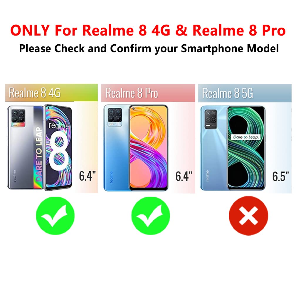 Funda Con Cartera Para Realme 8 Y 8 Pro - Cuero PU, Diseño Mandala Azul, Con Ranuras Para Tarjetas Y Soporte
