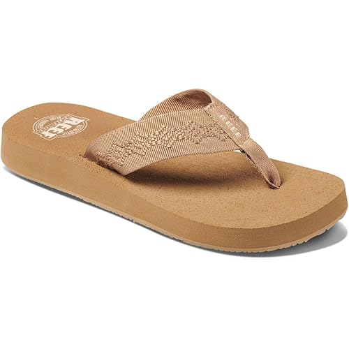 REEF Sandy Women's Beach Flip Flop, Soft Woven Strap Made From 100% Recycled PET