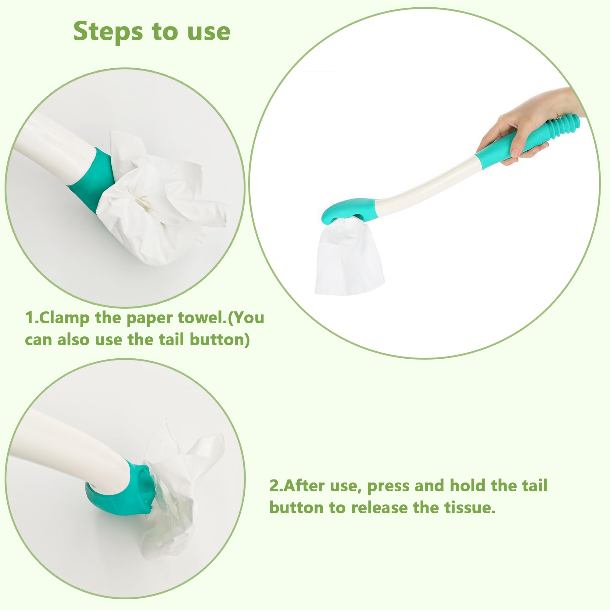 Ausili Per Servizi Igienici 2 Pezzi Ausili Per La Pulizia Della Toilette Ausili Per Servizi Per Pulire E Lavare Strumento Di Assistenza Alla Toilette per Gli Anziani Persone (Rosa, 350ML)