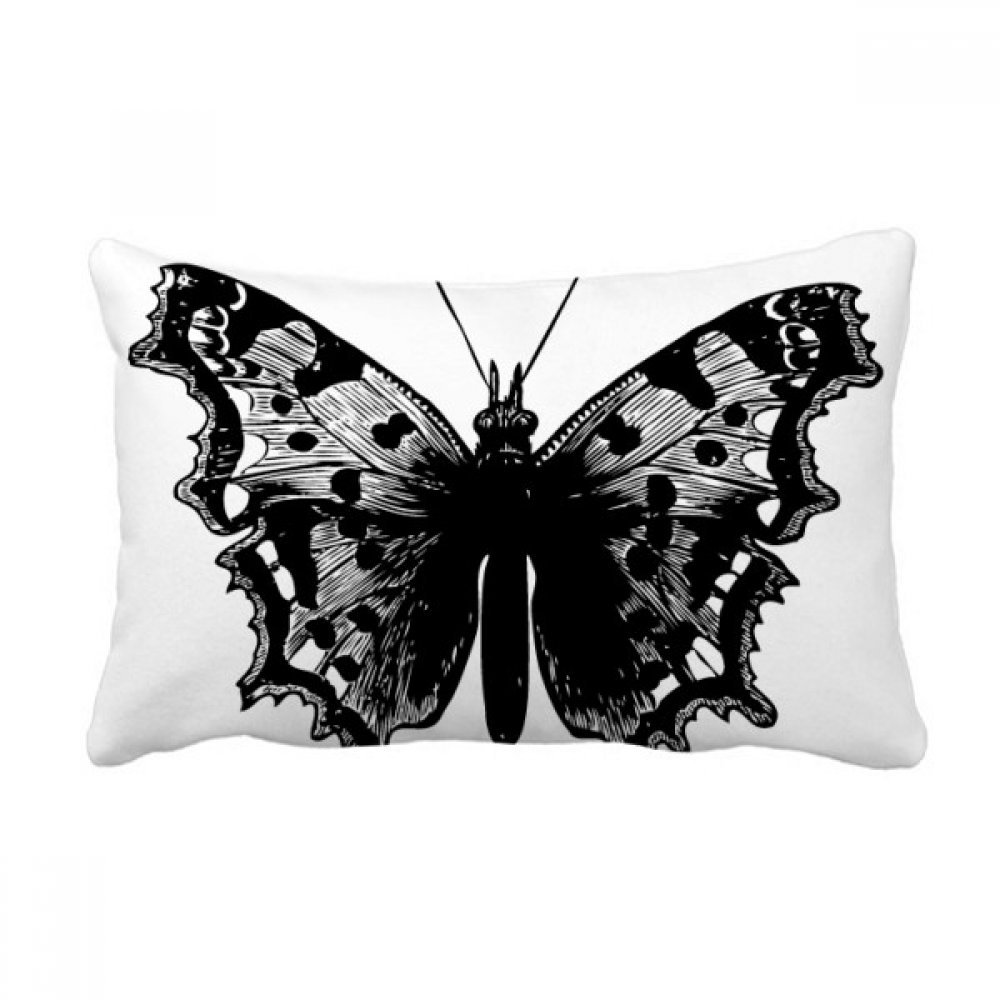 Coussin lombaire papillon noir cadeau idéal décoration maison