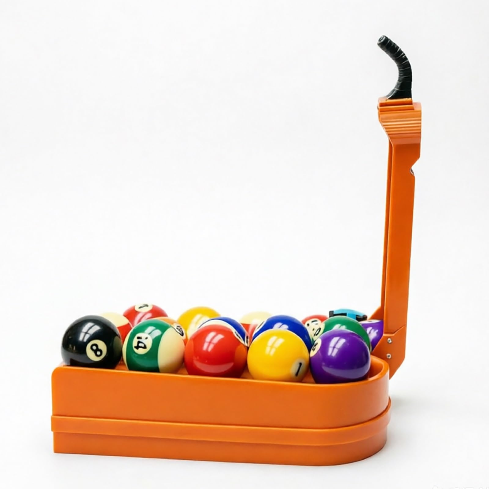 Rastrelliera per allenamento biliardo, portatile, di precisione, con base antiscivolo, lanciatore a pressione per biliardo e pratica con nove palline, attrezzatura per allenatori di abilità