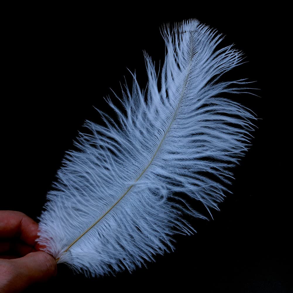 Alnicov 20Pcs Natural Ostrich Feathers 15cm-20cm DIY Plume Feather for Home Wedding Party Table Decoration (White) - Image 3