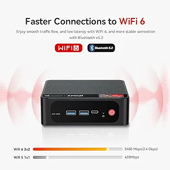 Beelink Mini PC Linux,AMD Ryzen 7 5800H(8C/16T,Up To 4.4GHz),16GB