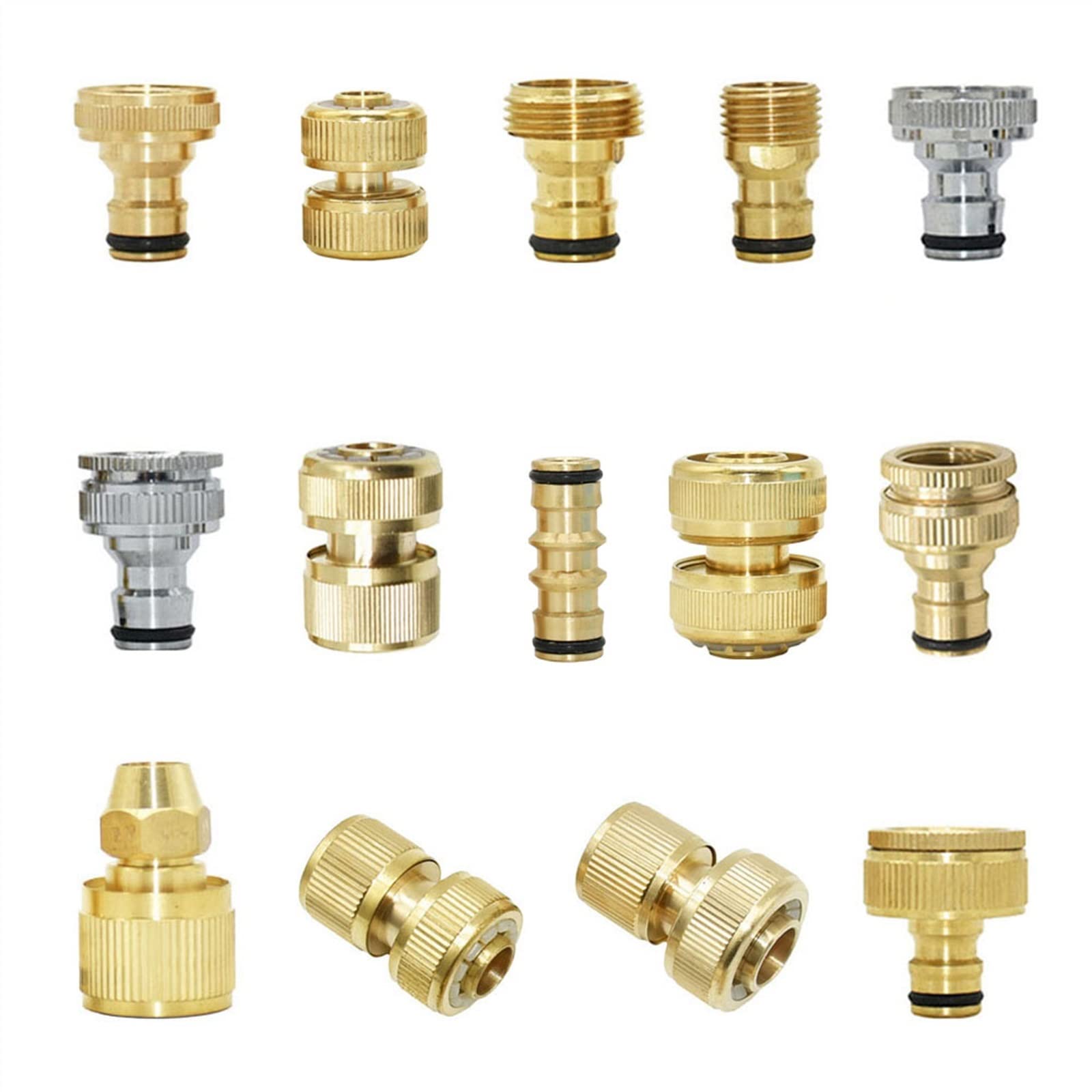 NALsa Connettore for Tubo Flessibile in Ottone for irrigazione da Giardino Raccordo di Arresto dell'Acqua Raccordo for capezzolo for Pistola ad Acqua Adattatore for Rubinetto 1 Pezzo (Color : O)