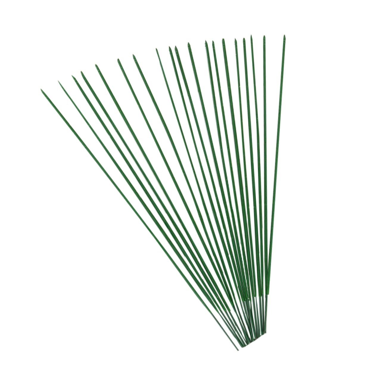Veemoon 50pcs Floral Stem Wire Green Craft Flower Wire for Flowers Arrangements