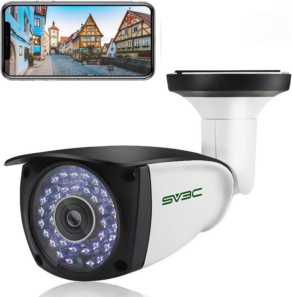 SV3C POE IP Camera HD Home Security Camera, IP66 Waterproof IR Night