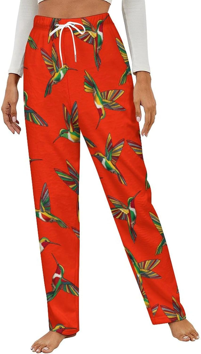 Adugen Origei Womens Egg-Print Flannel Pajama Sleep Pants Home Pajamas Winter