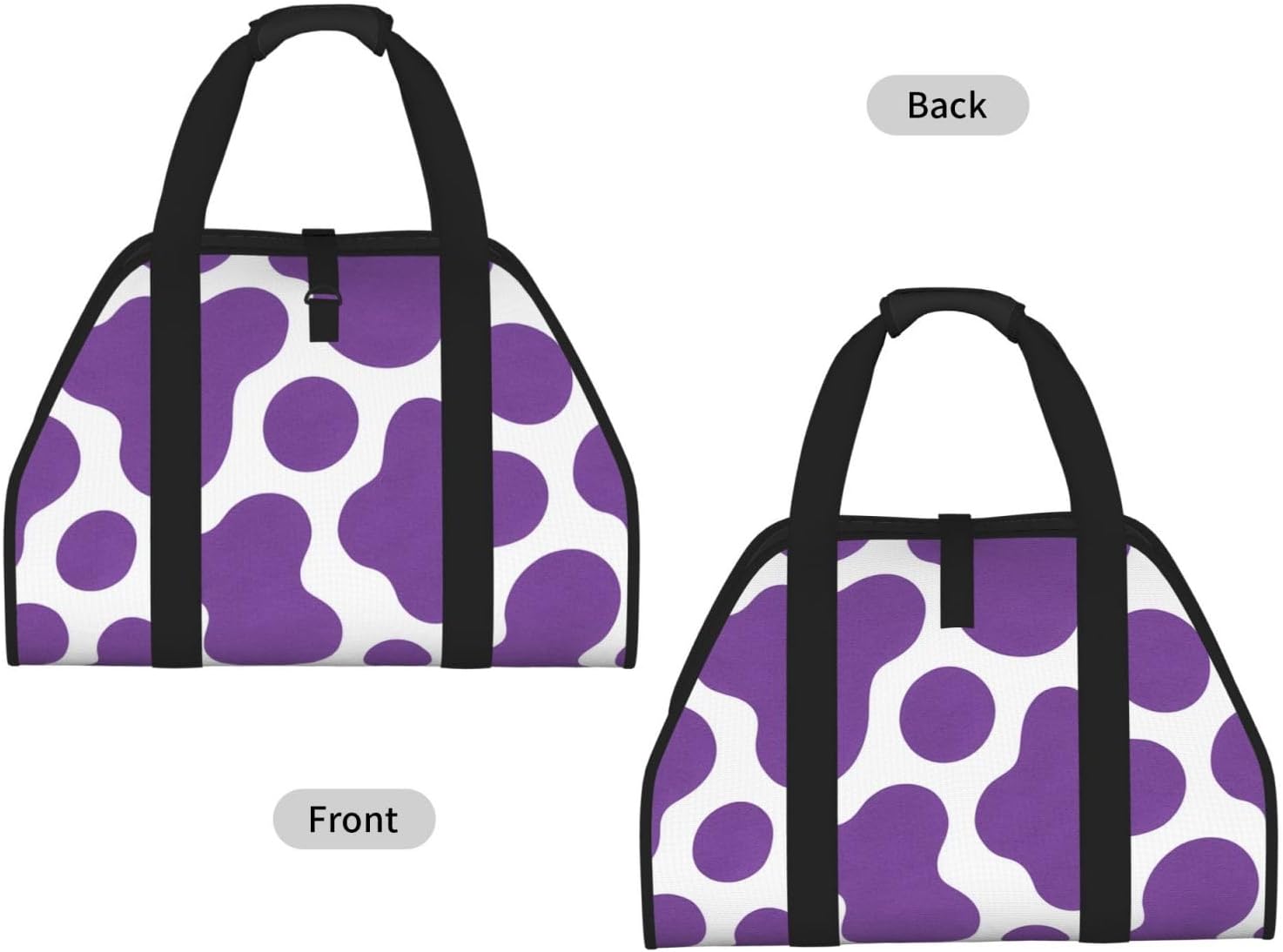 Augenstern Large Colorful Cow Print Firewood Carrier Bag, 600d Oxford Cloth Log Tote with Reinforced Handles, Open-End Wood Hauling Bag for Fireplace, Wood Stove, Camping and Outdoor Storage image 2