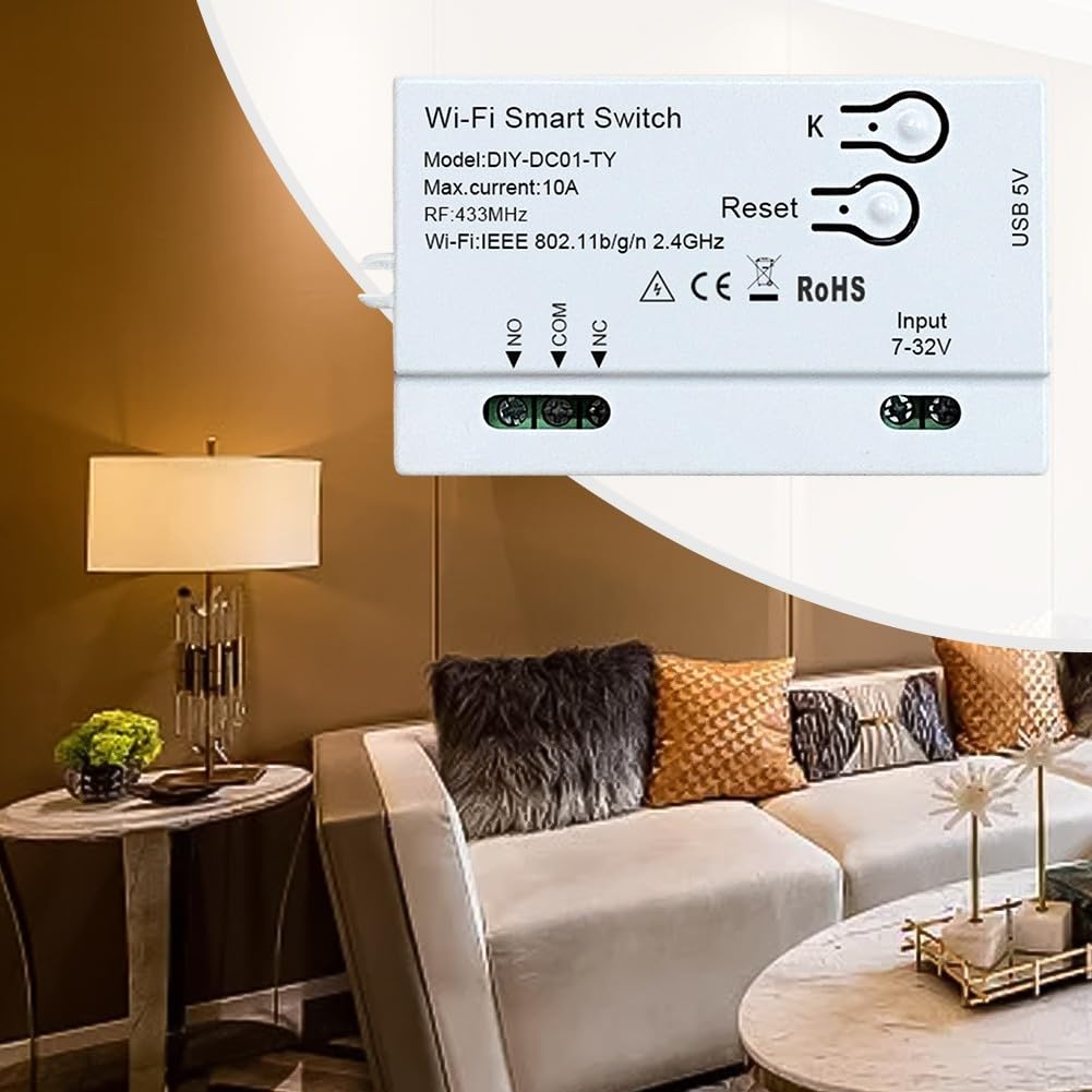 Interrupteur Intelligent USB 5 V Wi-FI pour Maison connectée, pour Appareil domotique, minuterie télécommandée avec Commande vocale et économie d'énergie