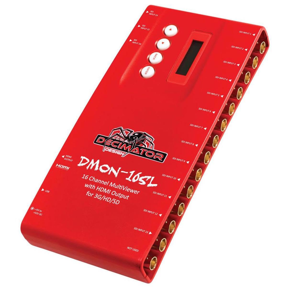 DMON-16SL 16-Channel SDI Multiviewer with HDMI Output for 3G/HD/SD and Custom Layouts