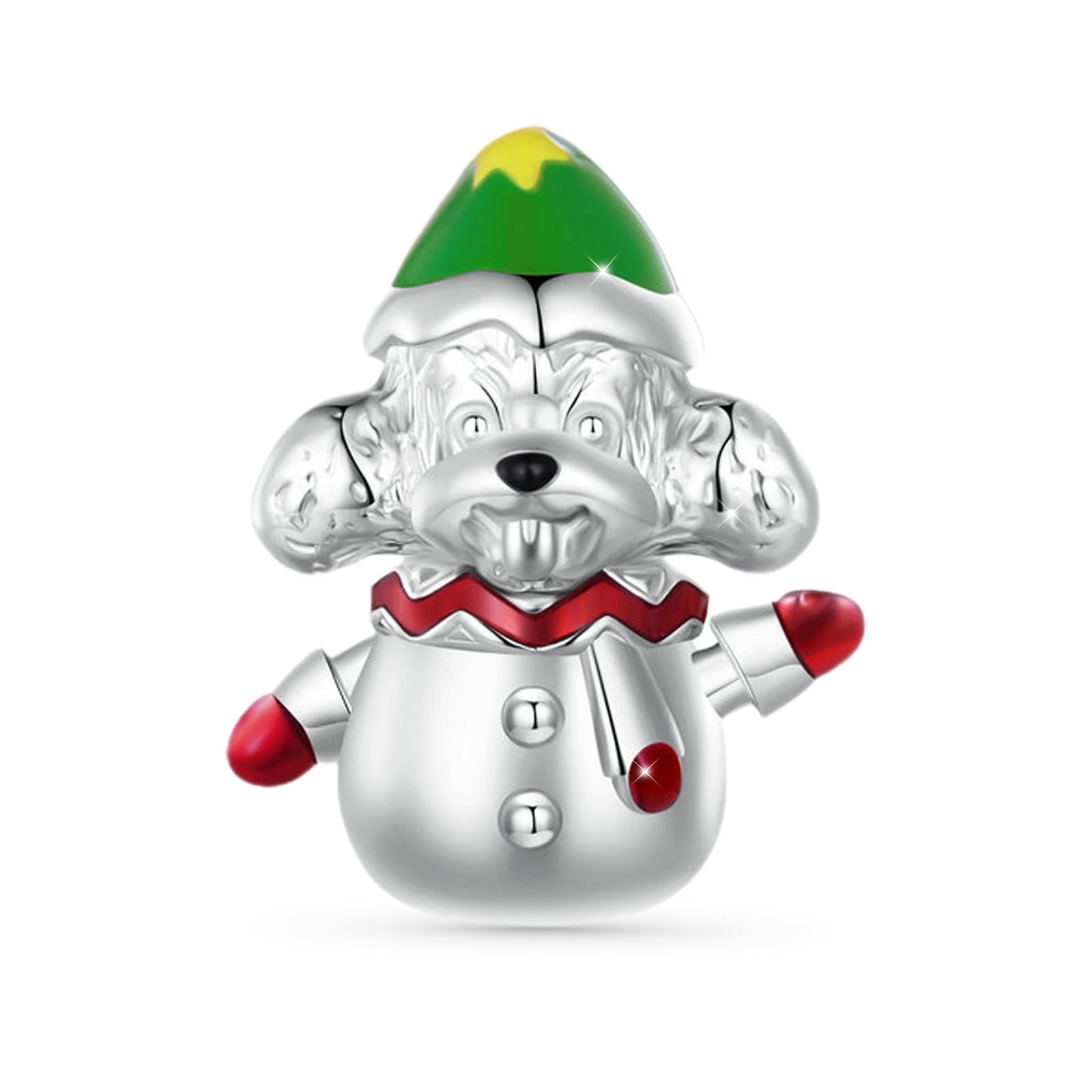 GNOCE Christmas Charm Sterling Silver Pendant Bead