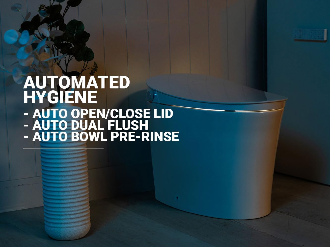 BidetKing Throne LITE Smart Toilet Bidet Combination | Powerful Dual Flush | ADA Chair Height | Automatic Lid and Seat | DirectDry | Foam Shield | Endless Warm Water | 3 Year Warranty (Throne LITE)