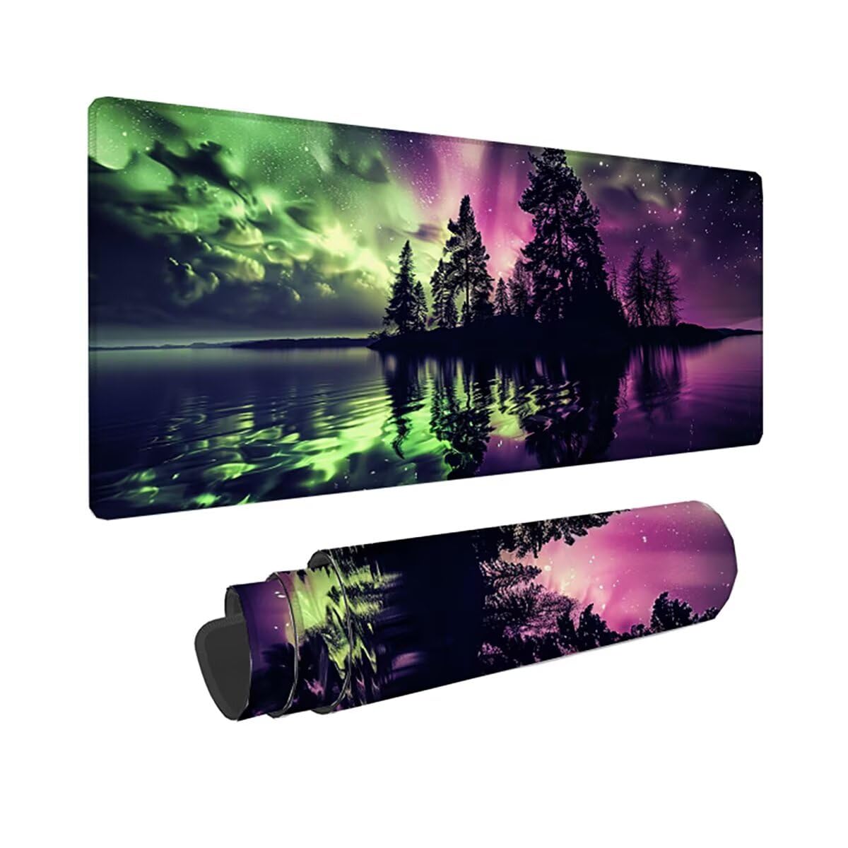 Podkładka pod mysz do gier XXL duża mysz 1500 x 800 x 3 mm, duża podkładka pod biurko z antypoślizgową gumową podstawą dla graczy PC, poprawia precyzję i szybkość krajobrazu PjY16847 N-U