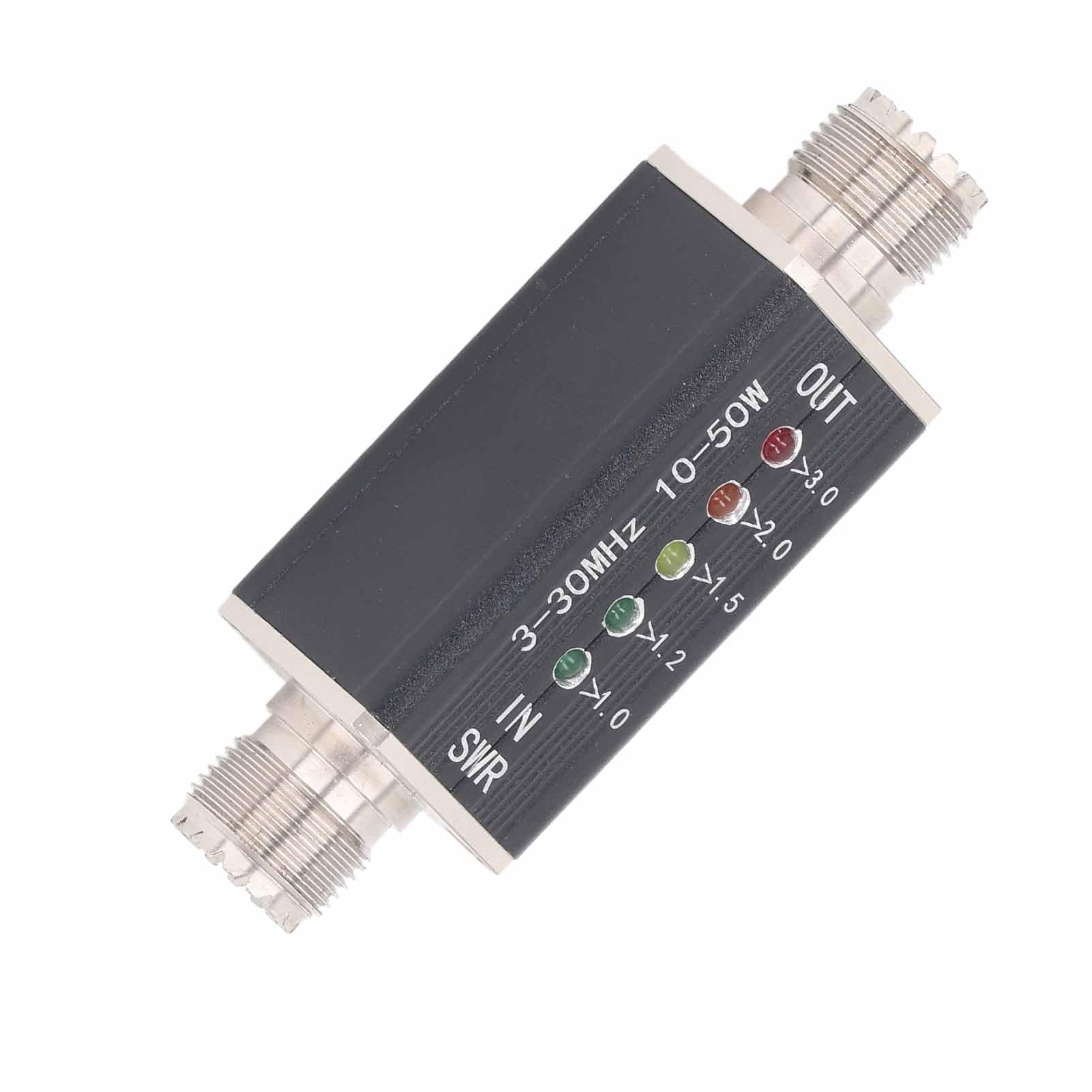 Compteur SWR Compteur de Puissance Portable Short Standing Meter pour Tester la Puissance SWR, jusqu'à 200 W de Puissance Type C Analyseur de Réseau