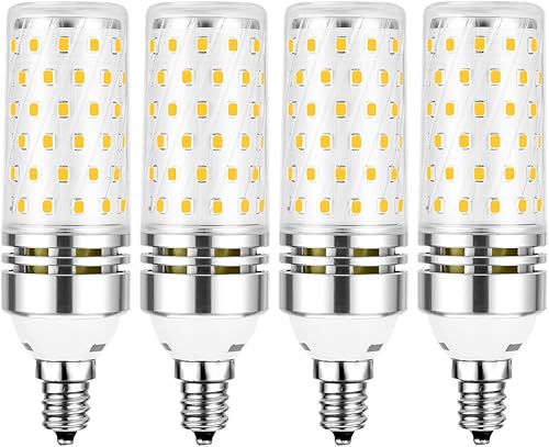 Bombilla LED E12, bombilla LED de candelabro de 16 W, bombillas blancas cálidas de 3000 K, bombillas incandescentes equivalentes a 100 W, bombillas