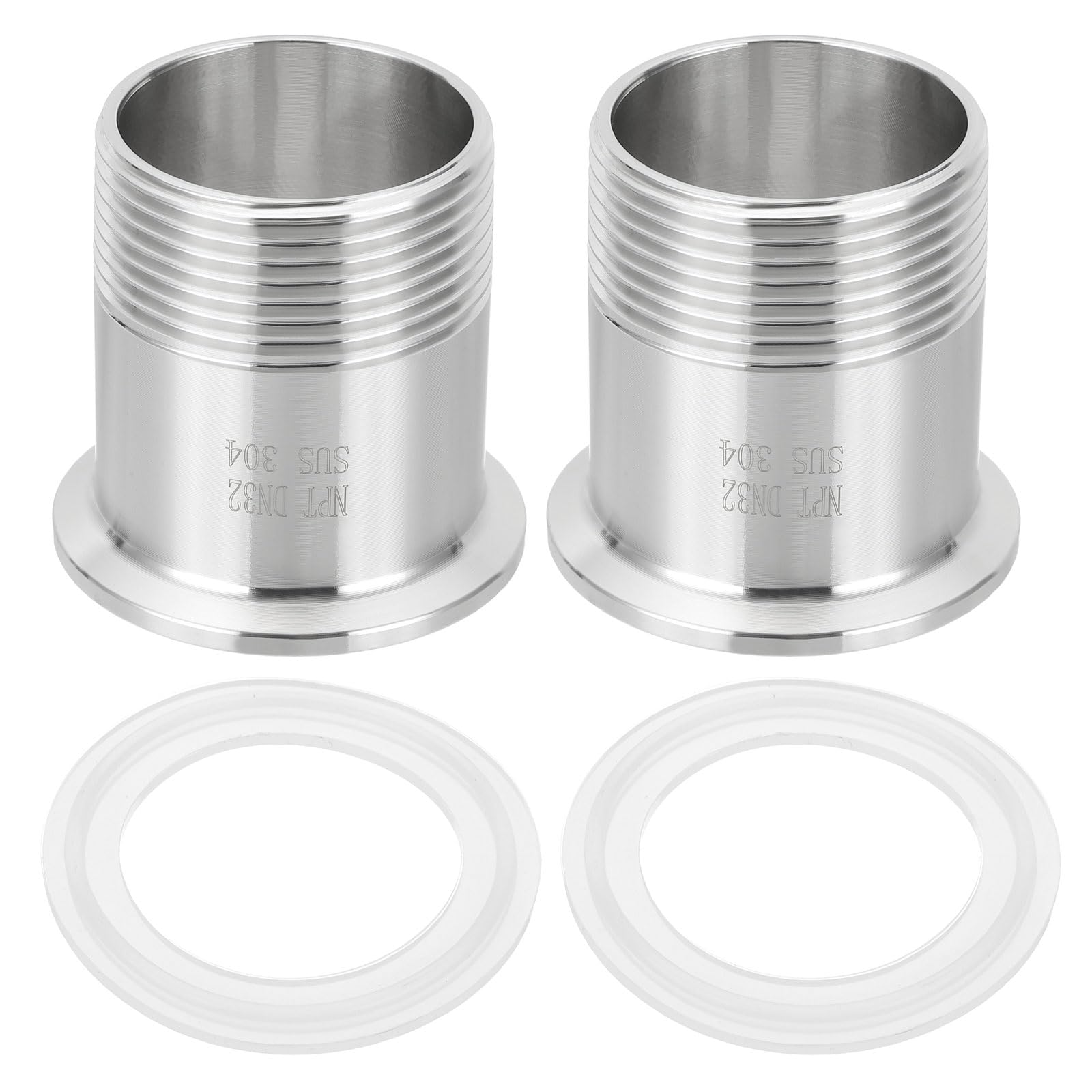 Adaptador NPT macho 1-1/4 a abrazadera tri-clamp 1.5 pulgadas para tubo sanitario