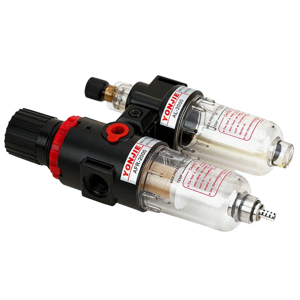 Buy Air Filter Regulator, Air Water Pressure Regulator, 1/4" Air Gauge