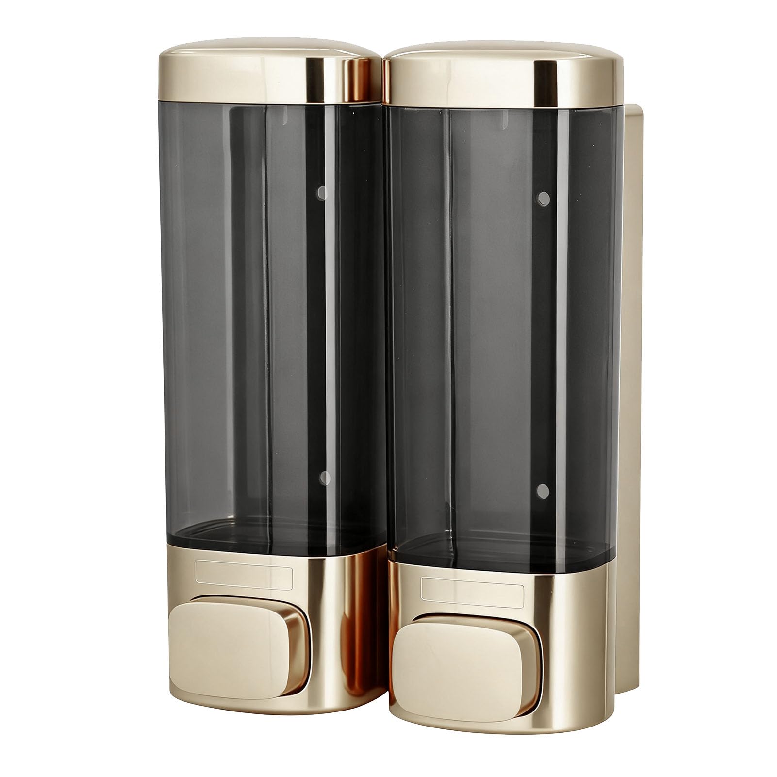 Doppelter Seifenspender, tropfsicher, Wandmontage, 320 ml x 2, für Badezimmer (Champagnergold)