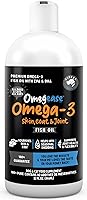 Vista 1 de Aceite de pescado 100 % puro, con omega 3, 6 y 9 para perros y gatos, 32 onza