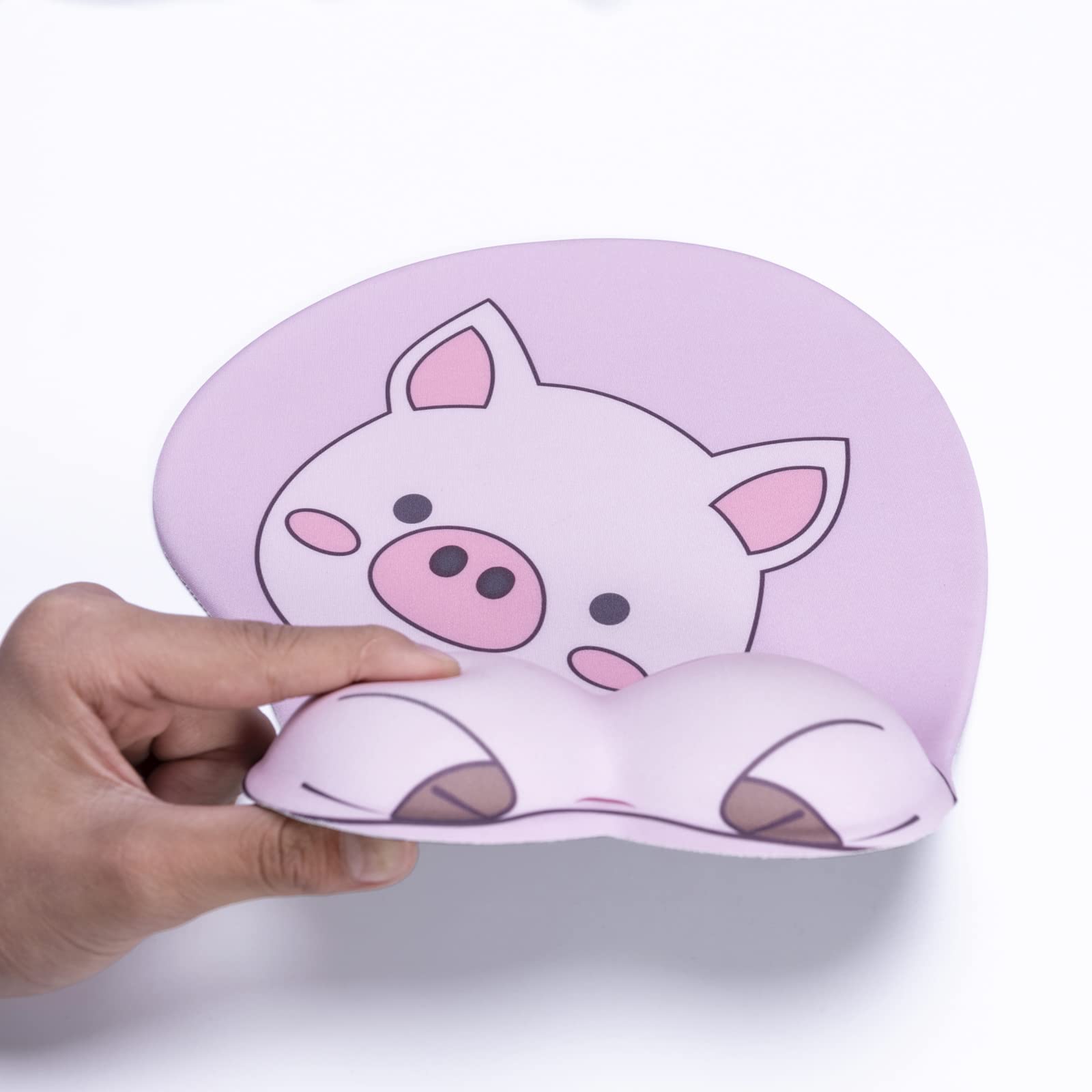 Podkładka pod mysz z poduszką żelową, różowa Kawaii, podkładka pod mysz KAIGOBOX z motywem świnki, żelowa, podkładka pod mysz, ergonomiczna podkładka pod mysz do domu i biura, antypoślizgowa podkładka