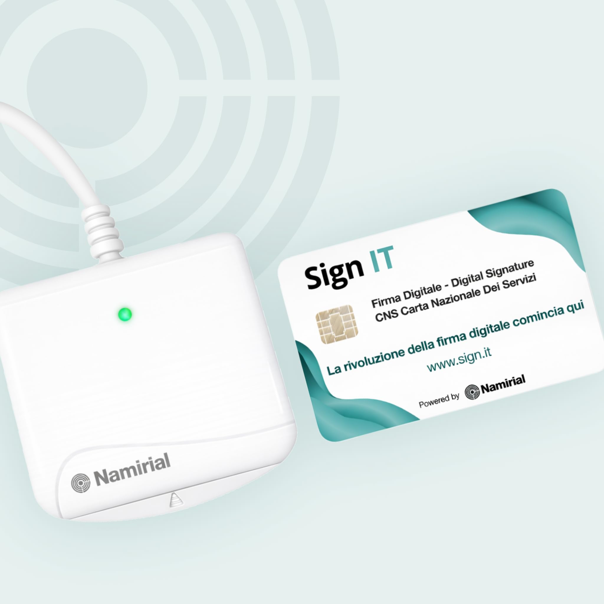 Sign IT – Paquete con tarjeta inteligente para firma digital + lector de tarjetas inteligentes minilector EVO | Activación online en menos de 10 minutos con SPID o cieID | válida 3 años | Seguro y