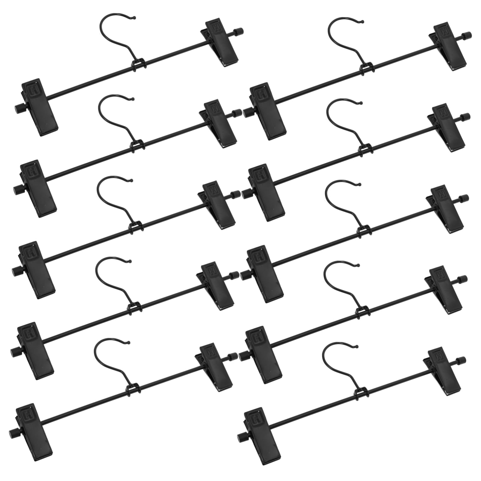 Unomor Sturdy Heavy-Duty Metal Pants Hangers Clips 10 Pcs for Organized Wardrobe