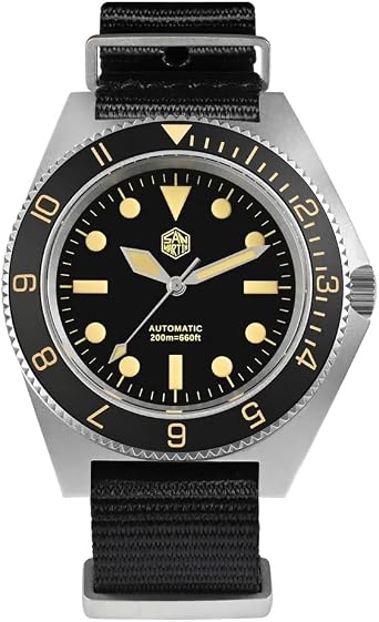 San Martin NH35 Automatic Mechanical Stainless Steel Dive Watch Sapphire Crystal Glass Waterproof Luminous Watches SN0123-G