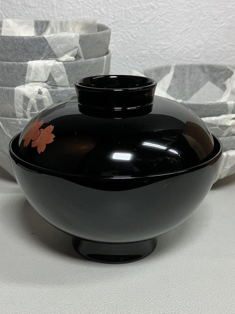 Amazon.co.jp: 春秋吸物椀 蓋付き 5客セット うるし工芸米永 : ホーム