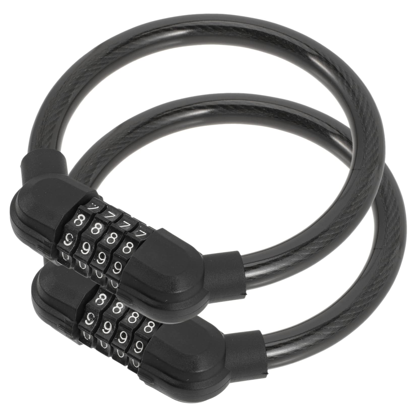 Balacoo 2Pcs Outdoor Cable Lock Wear Resistant Multi Function Cycle Lock with Combination for Secure Bicycles Motorcycles and Luggage Theft Bike Accessory