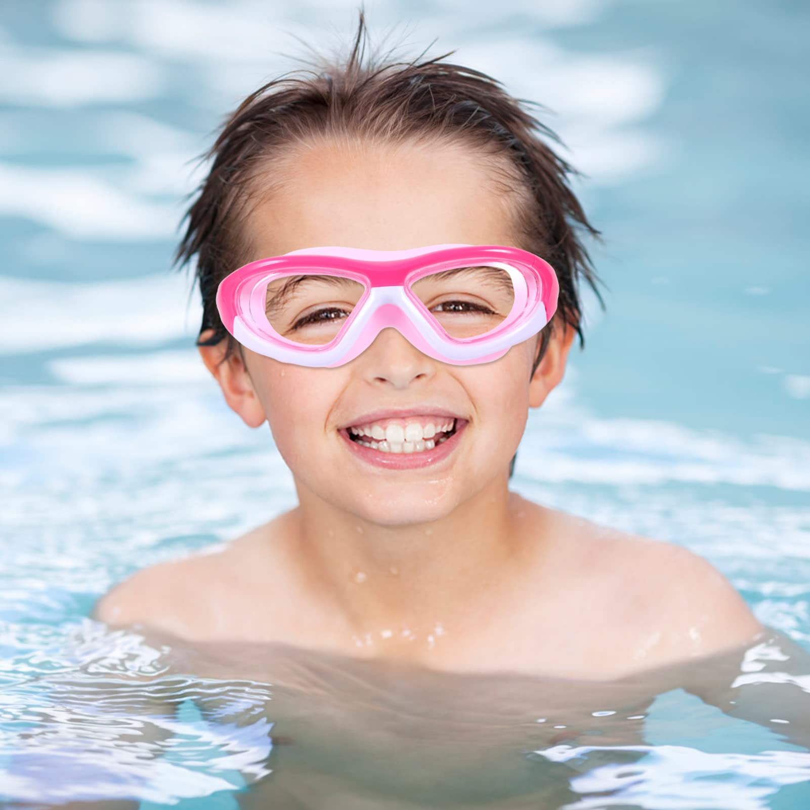 jojofuny 3 Pièces Lunettes De Plongée Lunettes De Plage Natation Version Large De Natation Anti-buée D'eau Junior Polarisé Des De Protection Pc Enfant