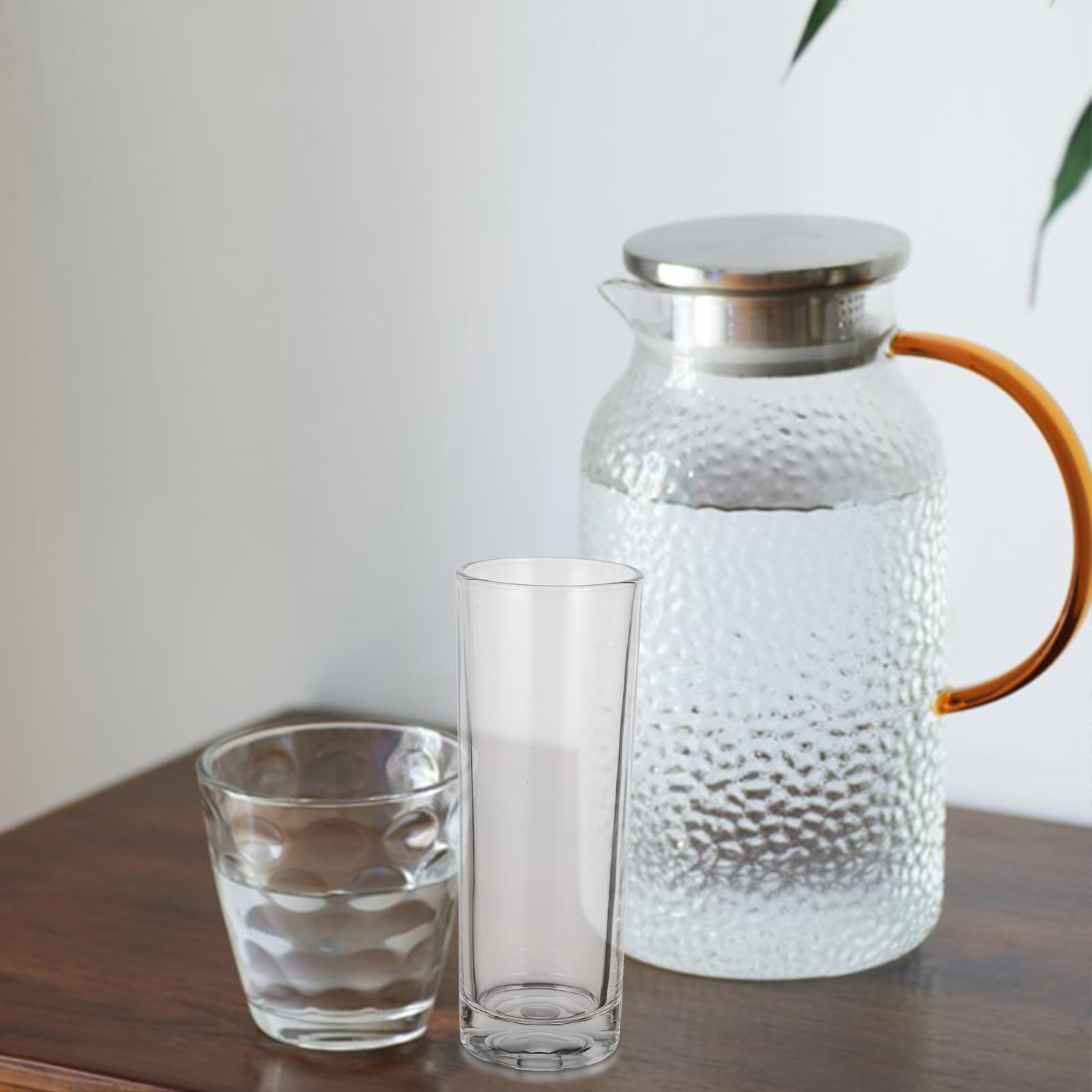 Set di 3 Bicchieri in Vetro Trasparente 143ml e 330ml | Tazze per Caffè, Tè e Succhi, Uso in Cucina o Ristorante, Design Semplice e Corpo Compatto