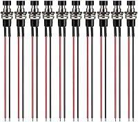 Gebildet 10pcs 7mm Prewired Mini Momentary Push Buttons - SPST NO 3V-230V/1A Black Round Switches for Model Railway Hobbies