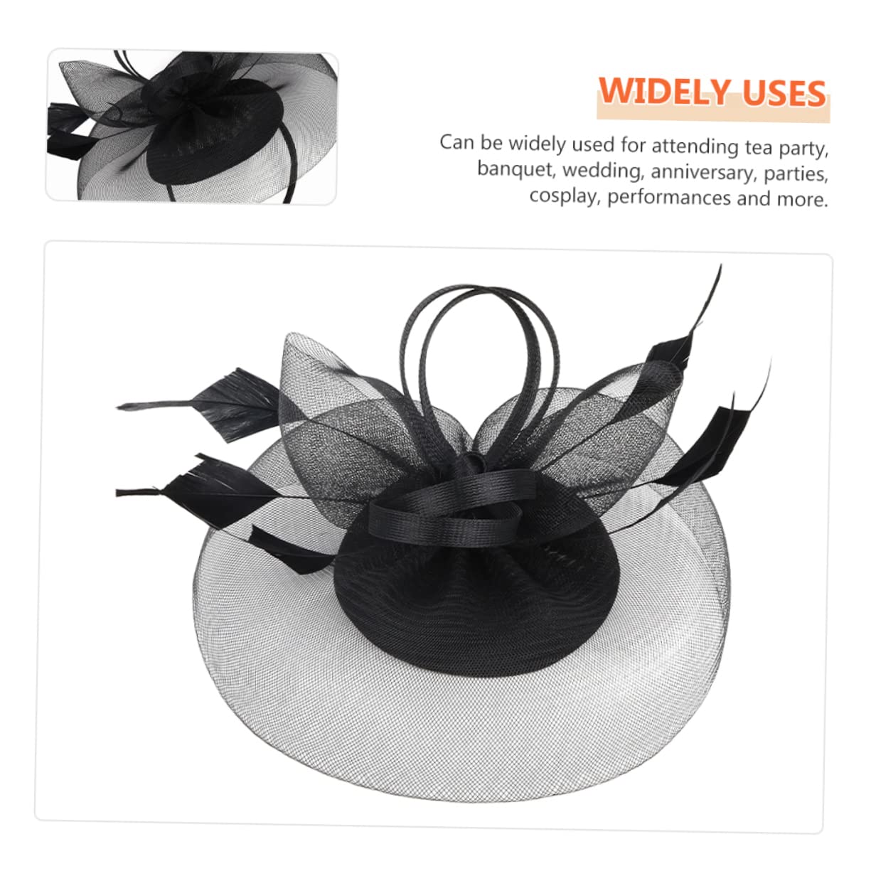SOIMISS 2piezas Diadema Tocado De Malla Para Bodas y Fiestas Sombrero De Tea Party Para Mujeres Accesorio Elegante y Duradero Para Celebraciones y Eventos Sociales