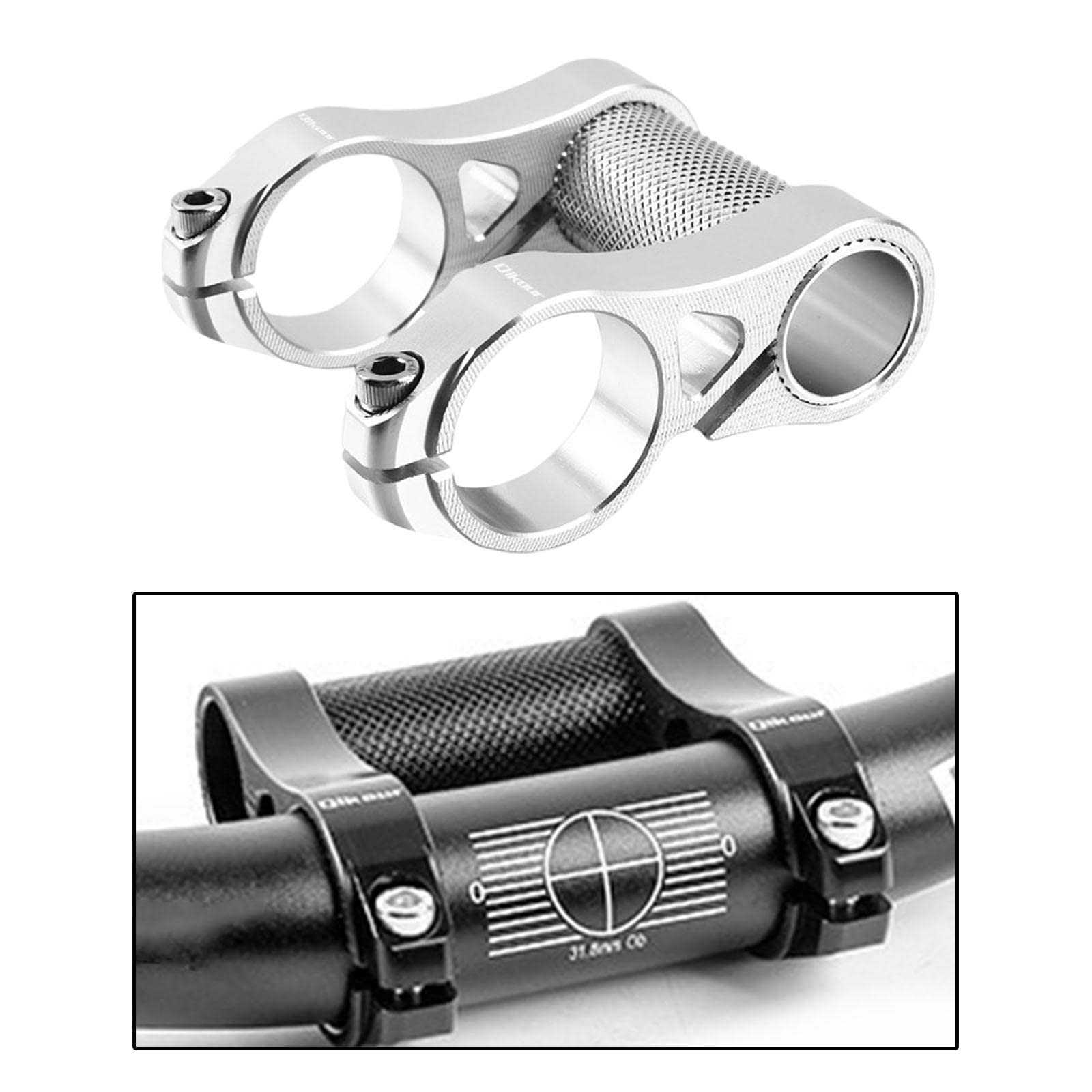 Prolunga per Attacco Manubrio Cavo, Ultraleggera, per BMX da Strada, Adattatore per Doppio Attacco Manubrio, Accessorio da 31,8 Mm