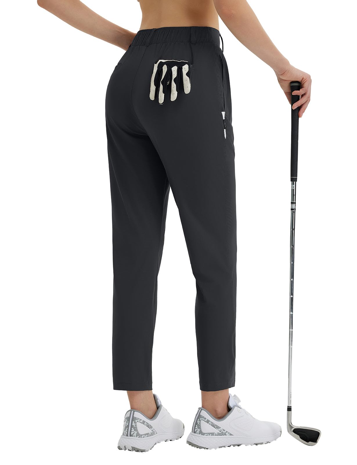 SERSARY Golfbroek Dames 7/8 Golf broek Stretch met Rechter Ritszak Riemlussen Golfbroek, Golf Capri Broek Lichtgewicht Joggingbroek voor Sport, Reizen, Werk, Lounge,Zwart,L SERSARY Golfbroek Dames 7/8 Golf broek Stretch met Rechter Ritszak Riemlussen Golfbroek, Golf Capri Broek Lichtgewicht Joggingbroek voor Sport, Reizen, Werk, Lounge,Zwart,L