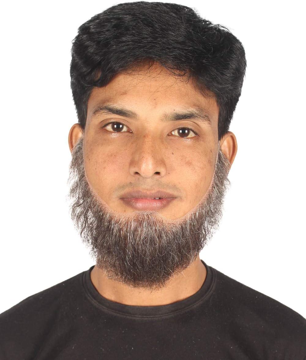HPO Men's Long Beard Set Mixed Black Cosplay Facial Hair