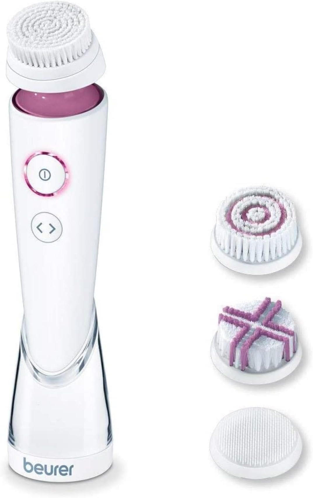 Beurer FC 95 Facial Brush Deep Pore Cleansing 4 Brush Heads Waterproof with Battery
