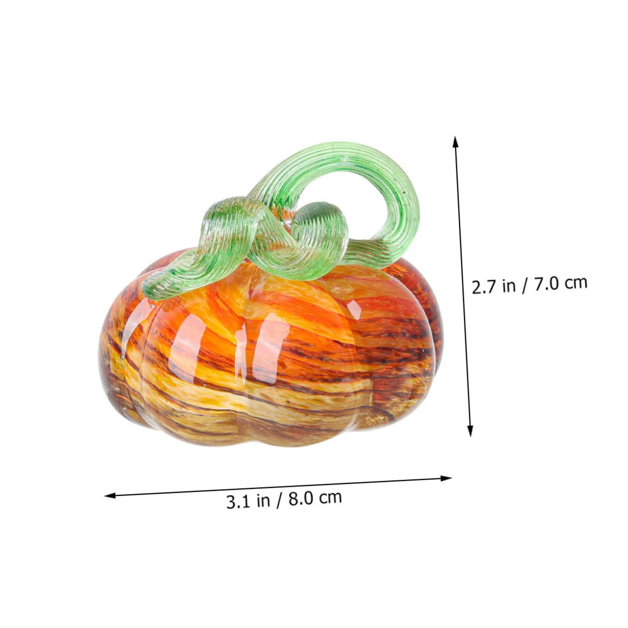 Design Realistico di Zucca Artificiale in Cristallo, Facile da Pulire, Ornamento da Tavolo per Halloween, Decorazione Autunnale, Decorazione per la casa di Halloween, Accento Deco