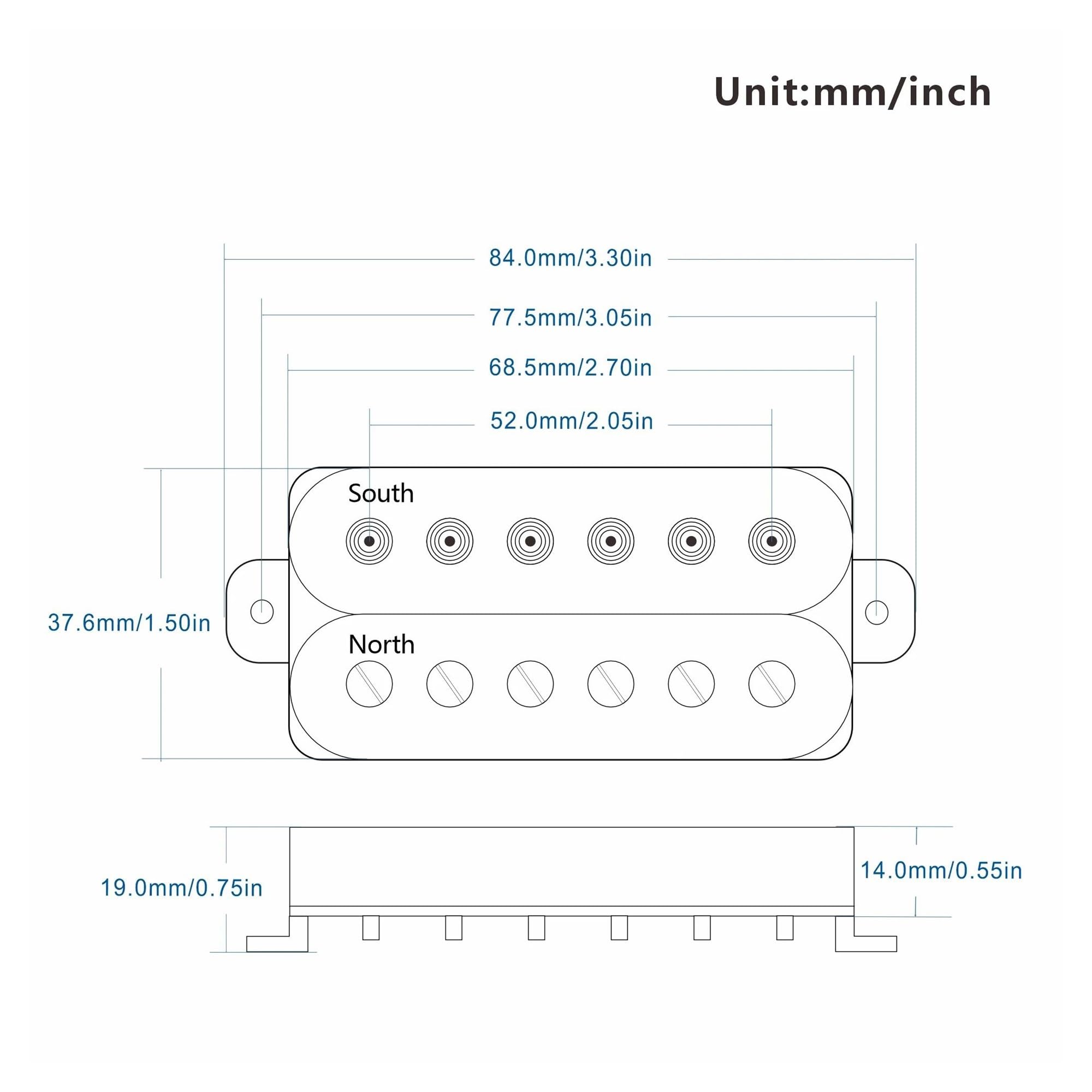 Alnico 5 Gitara Elektryczna Hue Coil Pickup Bridge Wysoka Moc Wyjściowa 16K Bk Przetwornik Do Gitary Elektrycznej