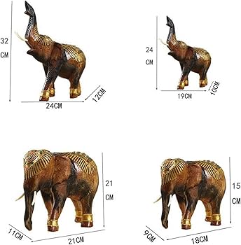 Amazon.co.jp: 木製彫刻 木彫りミニ型 置物 ゾウ アニマル 動物置物