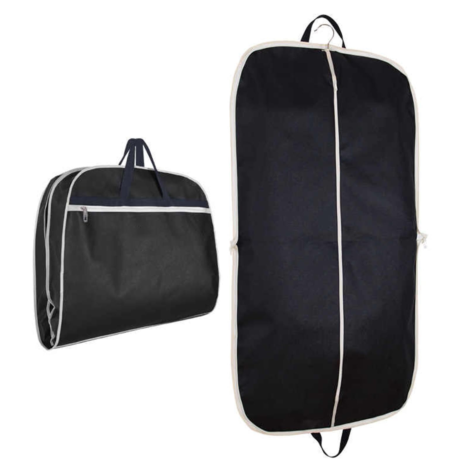 Garment Bags for Closet Storage and Travel Foldable Zipper Clothes Covers Pack of 2 Ideal for T-Shirts Suits