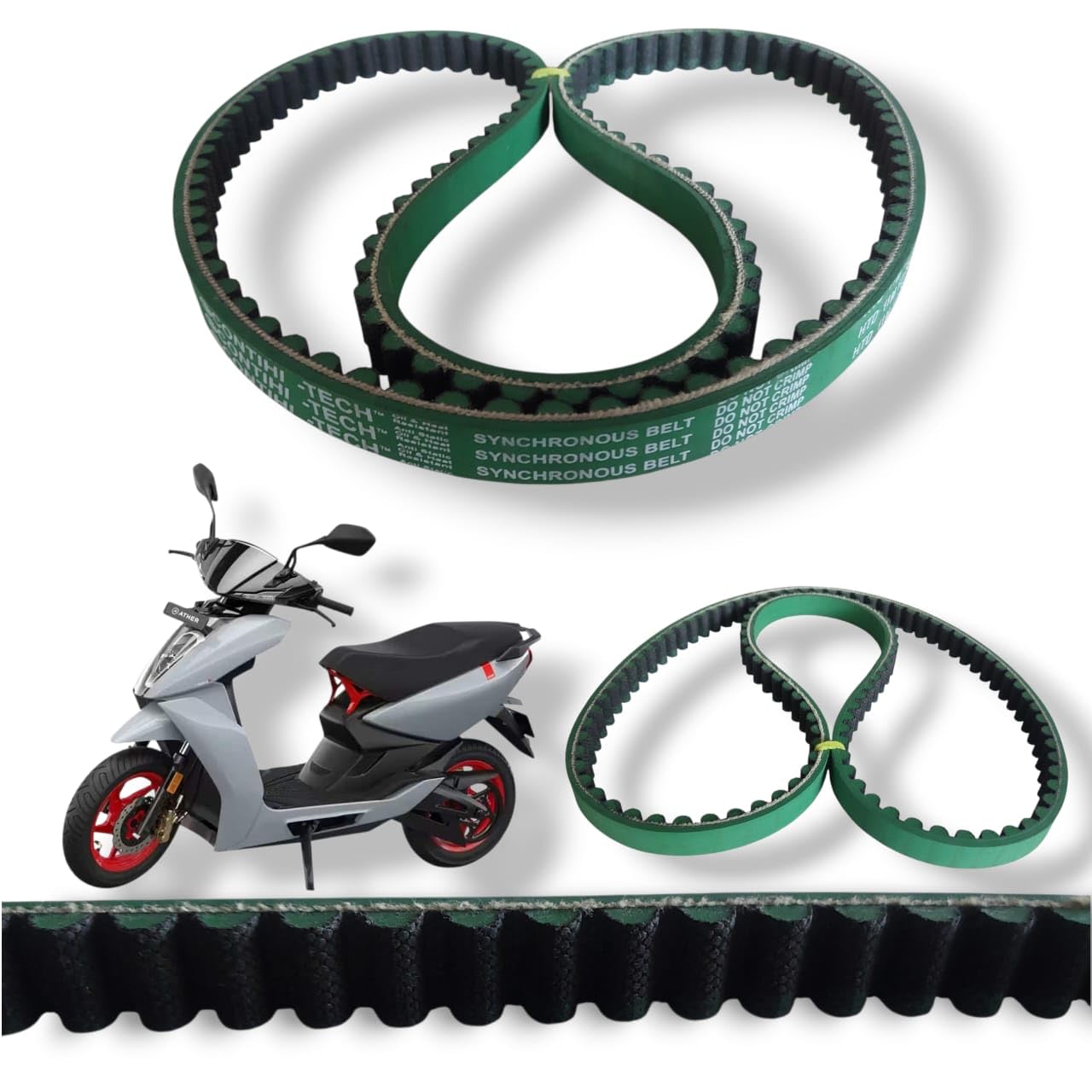 Ather 450X Big Size Drive Belt, Premium HTD 11M 1265 Synchronous Belt, Heavy-Duty Rubber, High Performance, Long Life Scooter Belt (..1)
