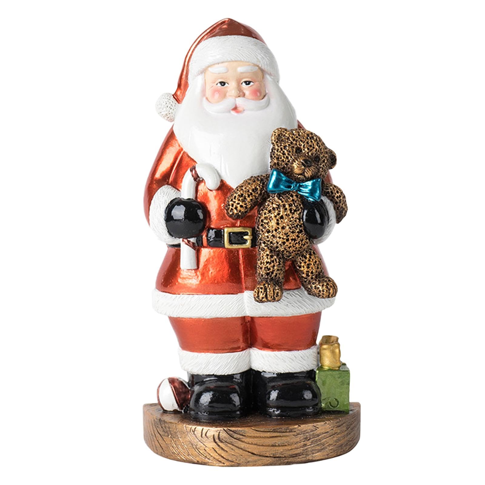 Standing Santa Claus with Teddy Bear Christmas Figure - 24  Santa Claus Figurine with Teddy Bear main image 1