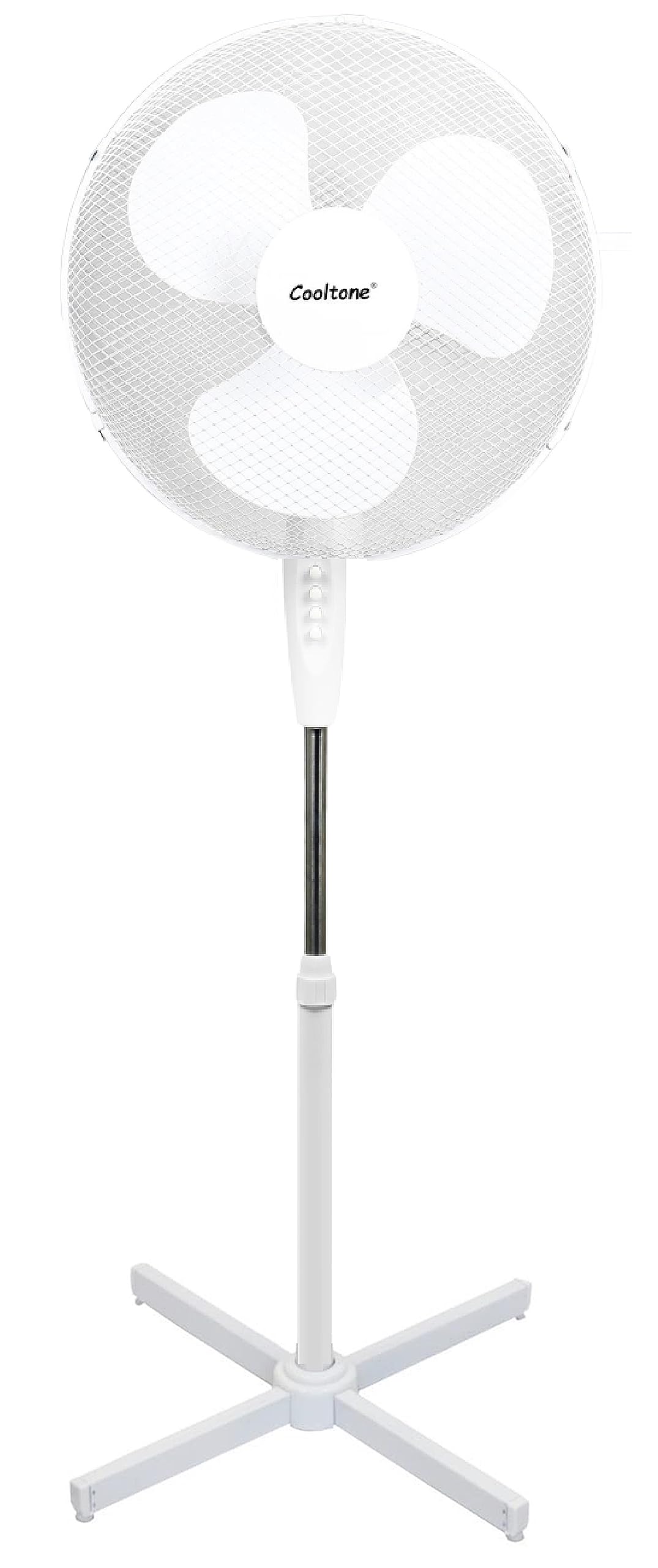 Cooltone 16" Pedestal Fan, White