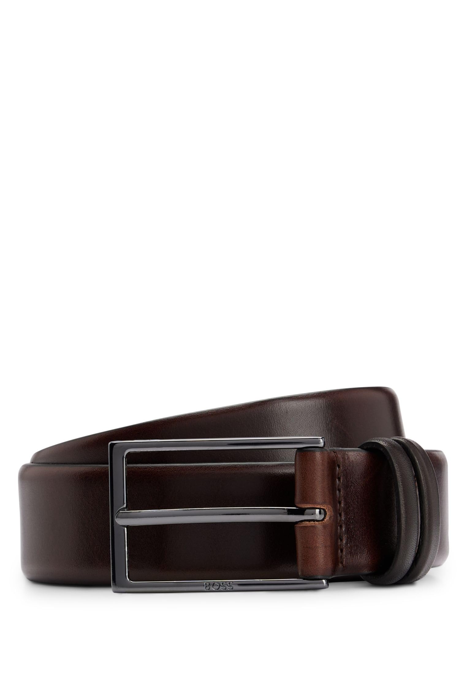 Boss Men's Brown Carmello Leather Belt in Size M, Sports Direct