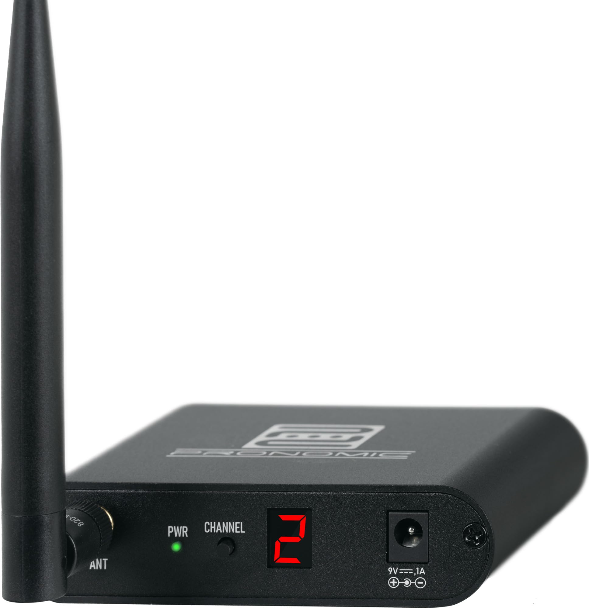 Pronomic SDT-40 Silent Disco V2 Sender - 863-865 MHz UHF Funkübertragung - bis 100 m Reichweite - Stereo Audio - Line In XLR Cinch - stabiles Metallgehäuse - für Events Partys DJ Verleih - Schwarz