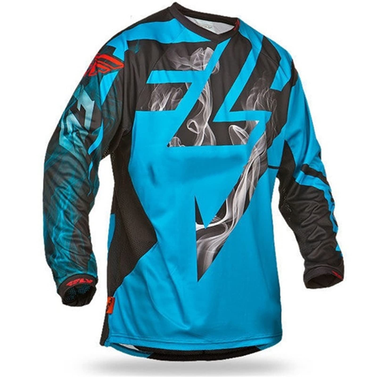 HFJLL Mountain Bike Motocross Jersey Long Sleeve T-Shirt - Windproof Outdoor Downhill Suit, No.18,4XL